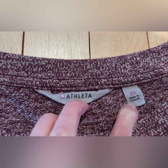Athleta Pose Modal Crew Neck Long Sleeve Marled Purple Tunic XS - Picture 3 of 5